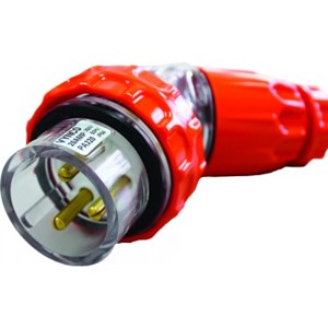 Products: 20A 3 pin angle plug Orange (IP66) - Generic PA320