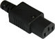 10A C13 IEC socket Black SAA approval