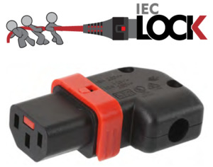 Products: 10A C13 IEC-Lock angled (L/R) socket, Black (LSZH)