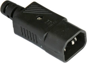 10A C14 IEC plug Black