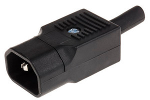 10A C14 IEC plug Black - European
