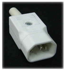 10A C14 IEC plug White - European