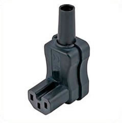 10A C15 IEC high temp (120degC) Bottom entry Low Profile socket Black