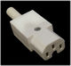 10A C15 IEC high temp (120degC) socket White