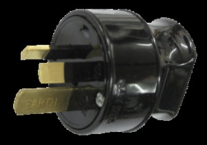 Products: 15A 3 pin plug back entry plug Black - PDL905/15BK