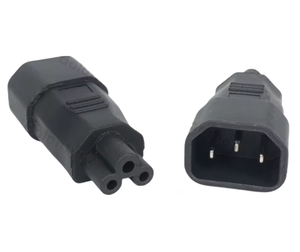 Products: Adapter: 10A C14 IEC Plug to C5 IEC Clover Socket