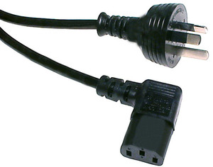 Products: 3 pin to C13 Left-hand angle, Black