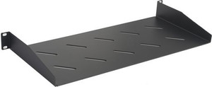 Products: Rack Cabinet Shelf Cantilever Fixed 1U 19" Width Ventilated Black with Mounting kit