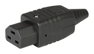 16A C21 IEC high temp (155degC) socket Black