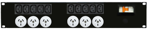 Power Strip 16 Outlets IEC C13 + 3 Pin Outlets 2RU Horizontal Rack Mounted