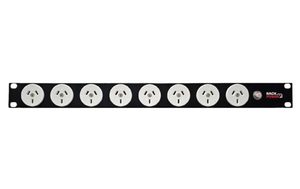 Power Strip: 8 x 10A 3pin outlets, Thermal Overload Protection, 1U