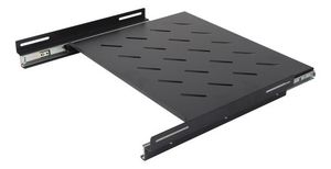 Sliding Fixed Rack Shelf Horizontal Mount - Black