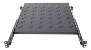 Sliding Fixed Rack Shelf Vertical Mount - Black