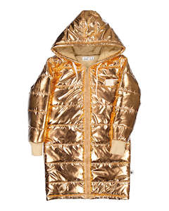 Kissed By Radicool 2020 Autumn 1: KR1821 SHIMMER LONGLINE PUFFER JACKET