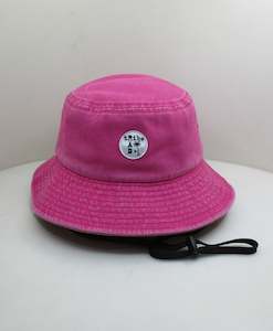 Summer Hats: RT1109 RAD TRIBE BUCKET HAT IN ACID WASH PINK