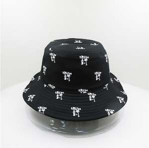 Summer Hats: RT0711 RAD TRIBE REVERSIBLE BUCKET HAT IN BLACK / LOGO