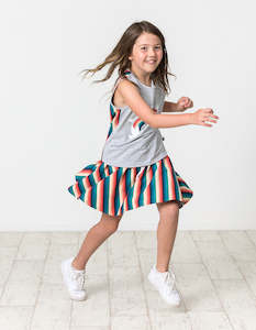 Kissed By Radicool Spring 21: KR1532 RAINBOW TWIRL SKIRT
