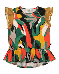 Kissed By Radicool Summer 21: KR1538 JUNGLE FRILL TEE
