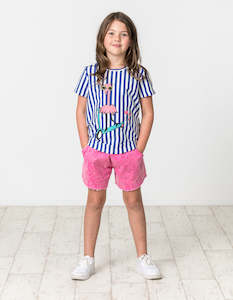 Kissed By Radicool Summer 21: KR1544 FLORENCE FLAMINGO TEE