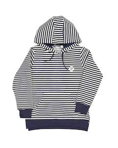 RT1409 TRIBE HOOD IN NAVY & WINTER WHITE STRIPE