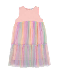 Summer Dresses Ss24: KR2114 SHERBET RAINBOW PRINCESS DRESS