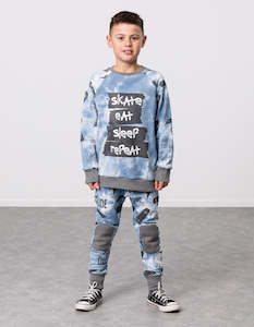 RD1711 SKATER LIFE RAGLAN CREW