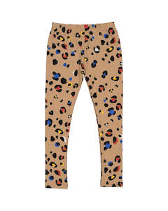 Kissed By Radicool Aw21 Autumn: KR1416 COLOUR POP LEOPARD LEGGING