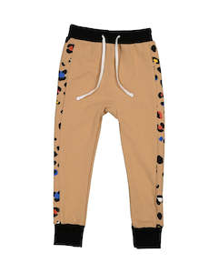 Kissed By Radicool Aw21 Autumn: KR1414 COLOUR POP LEOPARD PANEL PANT
