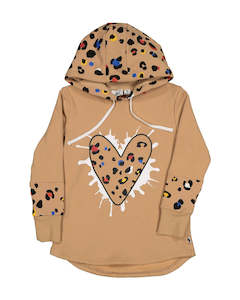 Kissed By Radicool Aw21 Autumn: KR1409 COLOUR POP LEOPARD HEART HOOD