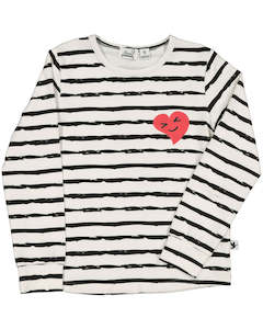 Kissed By Radicool Aw21 Autumn: KR1401 HAPPY HEART L/S TEE