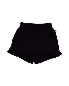 KR2316 FRILL SHORT IN BLACK