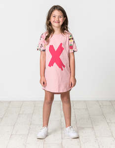 Kissed By Radicool 2: KR1517 WATERMELON X&O SKATER TEE DRESS