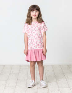 KR1503 FALLING BLOSSOM FRILL DRESS