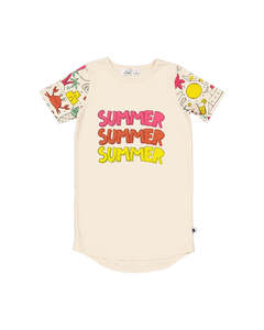 Summer Dresses Ss24: KR2337 SUMMER SKATER TEE DRESS