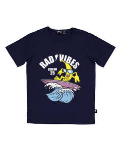 Size 10: RD2439 RAD VIBES TEE IN NAVY