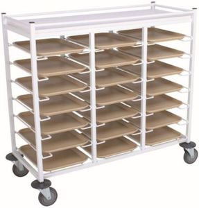 Viking® 21 Food tray trolley with braking castors