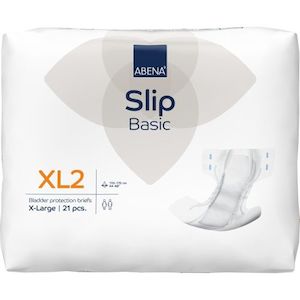 Disposable Incontinence: Abena Slip Basic XL2 3300 ml X-large unisex briefs (adult diapers) CARTON