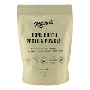 Products: MITCHELLS BONE BROTH PROTEIN POWDER VANILLA 500G