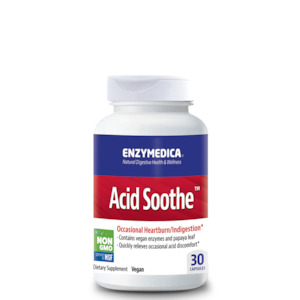 Dairy Free: ENZYMEDICA ACID SOOTHE 30 CAPS