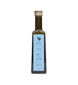 BRACU ESTATE  GARLIC INFUSED EXTRA VIRGIN OLIVE OIL 250ML