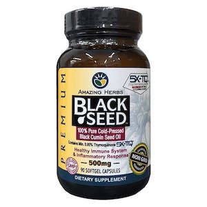 AMAZING HERBS BLACK SEED OIL 500MG 90 CAPSULES