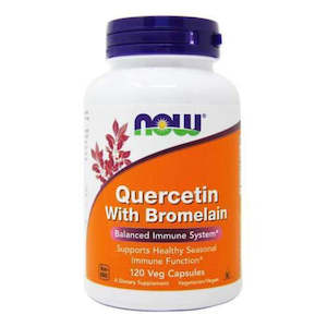 Allergy Support: NOW QUERCETIN WITH BROMELAIN 120 CAPS