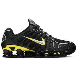 Nike: Nike Shox TL - Black Dynamic Yellow Metallic Silver