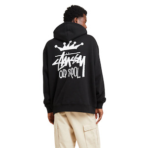Womens Sizing: Stussy Old Skool Fleece Hoodie - Black