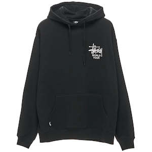 Stussy: Stussy World Tour LCB Fleece Hoodie - Black