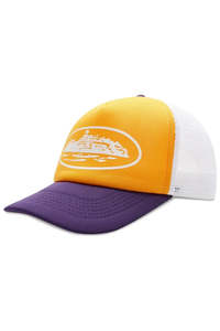 Womens Sizing: Corteiz Alcatraz Trucker Hat Yellow & Purple