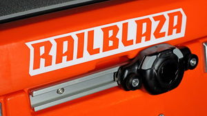 RAILBLAZA Logo Transfer Decal White - 8" RAILBLAZA
