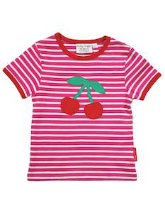 Toby Tiger: Toby Tiger - SS Tee - Organic Cherry Applique
