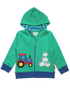 Toby Tiger: Toby Tiger - Organic Farm Applique Hoodie