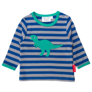 Toby Tiger: Toby Tiger - LS Tee - Organic T-Rex Applique